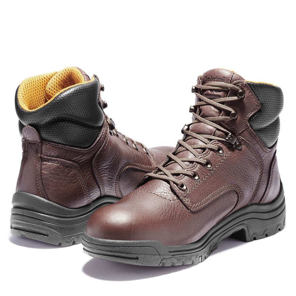 Bocanci De Muncă Timberland Barbati Maro Inchis - Pro® Titan® 6\" Soft Toe - Romania - TVQIZF824